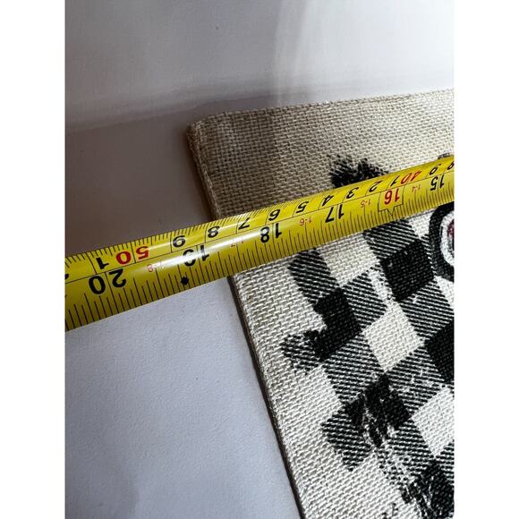 NEW Christmas Garden Yard Flag Buffalo Plaid Red Old Truck Canvas Double Sided - Picture 5 of 8